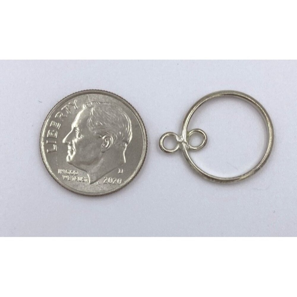 Silver Finding Pendant Round Necklace Drop Dangle